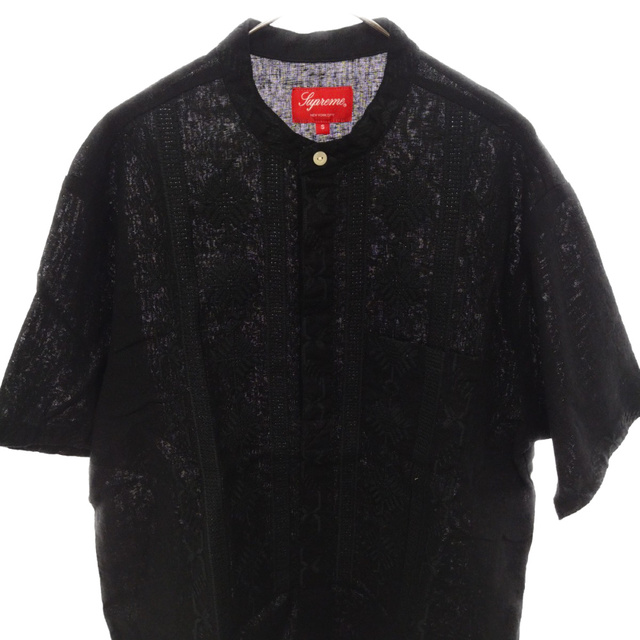 幅広type SUPREME シュプリーム 17SS Embroidered Band Collar S/S