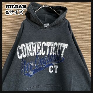 GILDAN - 【ギルダン】プルオーバーパーカー カレッジロゴ 裏起毛 デカ