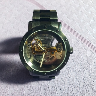 S'SQURE 機械式腕時計 メタルブラック スケルトン(腕時計(アナログ))