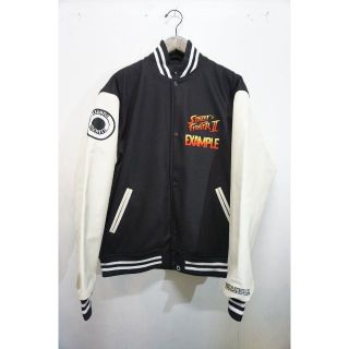 新品 21AW EXAMPLEエグザンプル × ストⅡスタジャン 黒1119M△-