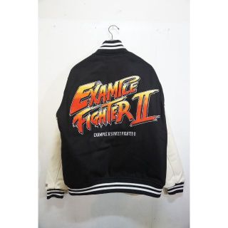 新品 21AW EXAMPLEエグザンプル × ストⅡスタジャン 黒1119M△の通販