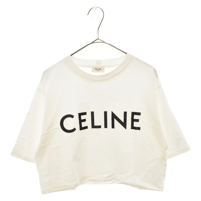 celine(セリーヌ)のCELINE セリーヌ 21SS ロゴプリント クルーネック 半袖Tシャツ ホワイト レディース 2X761501F レディースのトップス(Tシャツ(半袖/袖なし))の商品写真