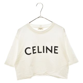 セリーヌ(celine)のCELINE セリーヌ 21SS ロゴプリント クルーネック 半袖Tシャツ ホワイト レディース 2X761501F(Tシャツ(半袖/袖なし))