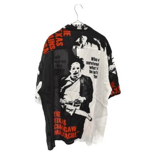 WACKO MARIA ワコマリア 22SS×THE TEXAS CHAINSAW MASSACRE S/S HAWAIIAN SHIRT×悪魔のいけにえコラボ ハワイアン総柄半袖シャツ ブラック