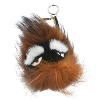 フェンディ(FENDI)のFENDI フェンディ 15SS Monster Key Charm 7AR389 Y4C F0T51 モンスターキーチャーム バッグバグズキーホルダー ブラウン/ブラック(キーホルダー)