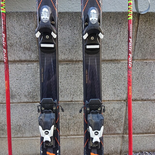 スキー板 130cm NISHIZAWA ニシザワ ポール付 中古 送料込み
