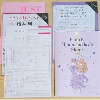 ディズニー(Disney)の塔の上のラプンツェル両家顔合わせシート❤︎ゼクシィ婚姻届3枚 & 書き方見本💕(結婚/出産/子育て)