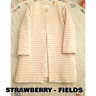 ストロベリーフィールズ(STRAWBERRY-FIELDS)の♥週末お値下げ♥☆STRAWBERRY-FIELDS☆ノーカラーコート　送料込み(ロングコート)