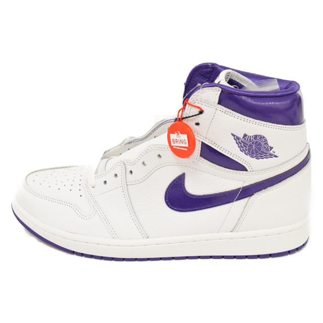 NIKE ナイキ WMNS AIR JORDAN 1 HIGH OG CD0461-151 ウィメンズ エアジョーダン1 コートパープル ハイカットスニーカー US11.5 ホワイト/パープル