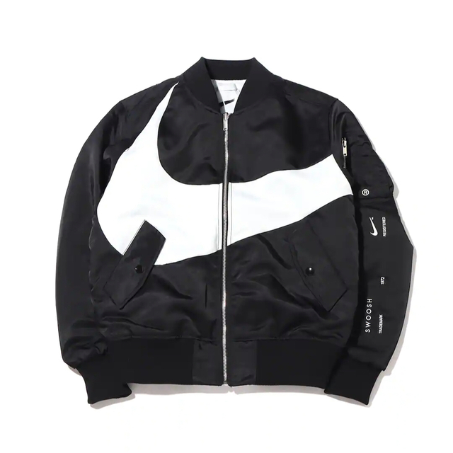 NIKE(ナイキ)のNIKE NSW SYNFL SWOOSH BOMBER ボンバージャケット 黒 メンズのジャケット/アウター(ブルゾン)の商品写真