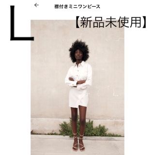 ザラ(ZARA)の【ZARA 新品未使用】襟付きミニワンピース(ミニワンピース)