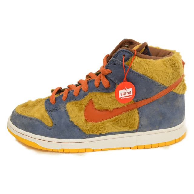 NIKE ナイキ ×MEDICOM TOY DUNK HIGH PREMIUM SB 3 BEARS PACK 313171-781 メディコム トイ ダンク ハイカットスニーカー US9.5 ブラウン105センチ表記サイズ