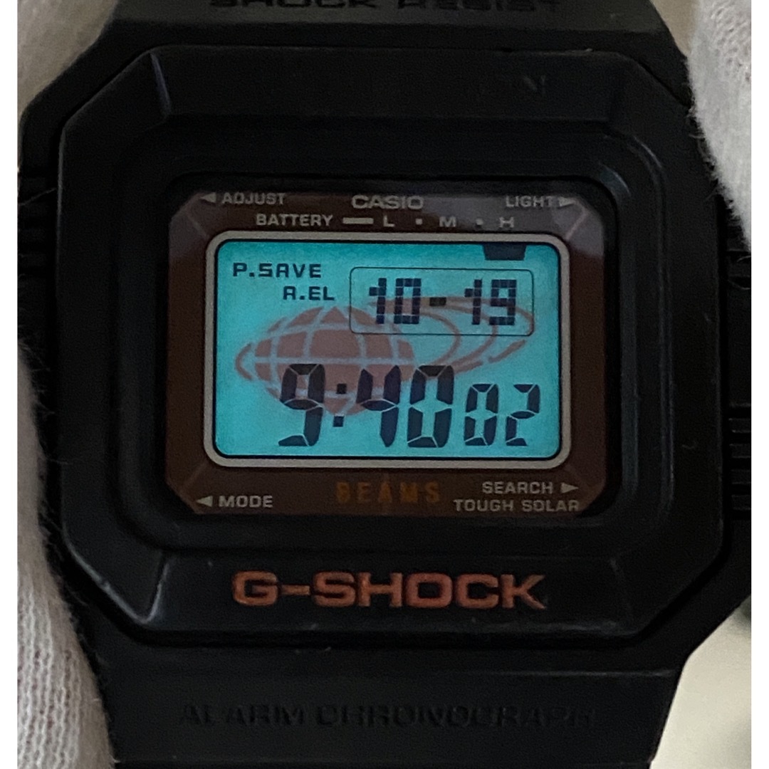 G-SHOCK(ジーショック)のコラボ/G-SHOCK/時計/ビームス/別注/限定/黒/ソーラー/スクエア/レア メンズの時計(腕時計(デジタル))の商品写真