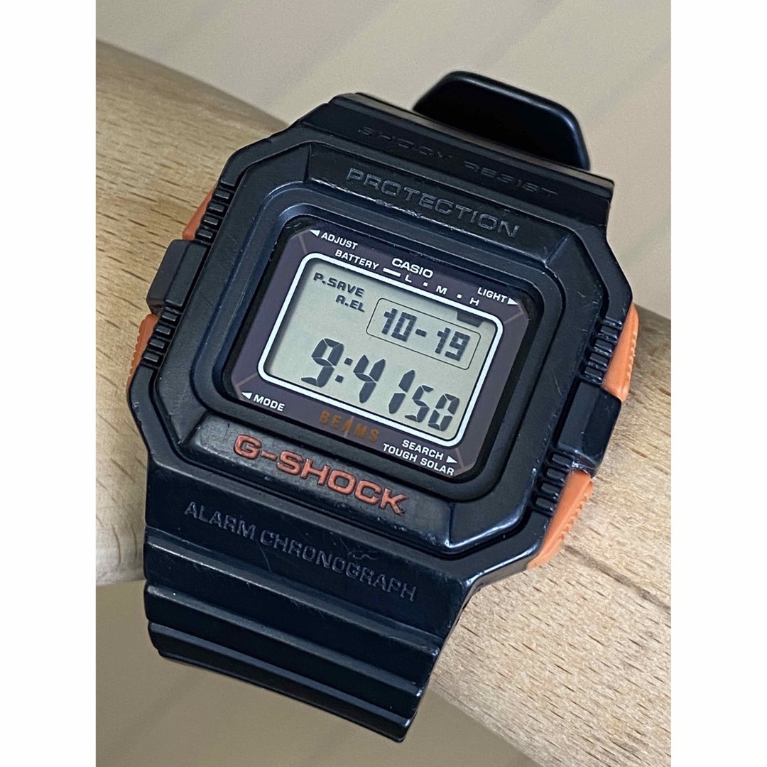 G-SHOCK(ジーショック)のコラボ/G-SHOCK/時計/ビームス/別注/限定/黒/ソーラー/スクエア/レア メンズの時計(腕時計(デジタル))の商品写真