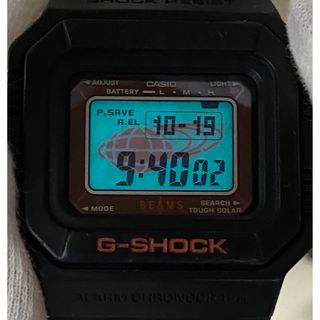 ジーショック(G-SHOCK)のコラボ/G-SHOCK/時計/ビームス/別注/限定/黒/ソーラー/スクエア/レア(腕時計(デジタル))