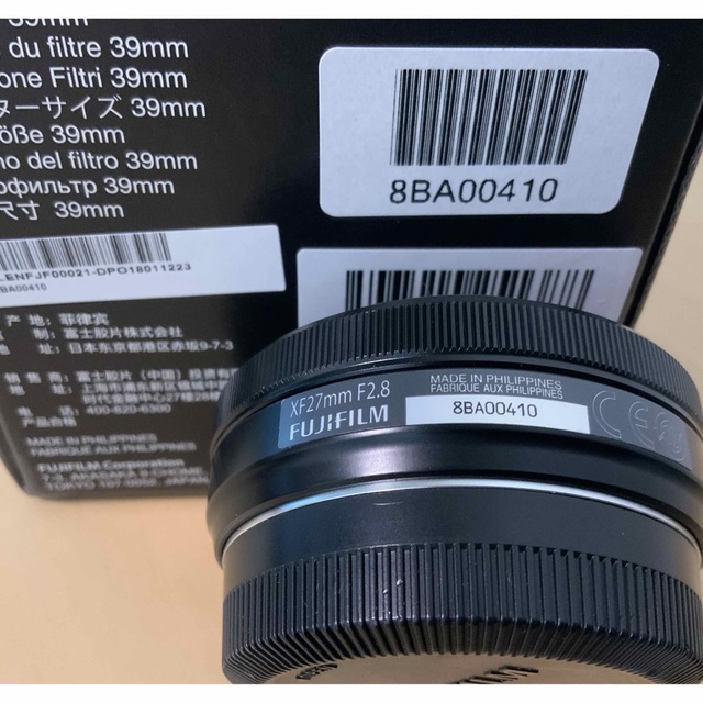 FUJINON XF 27mm f2.8 富士フイルムフィルター付き - レンズ(単焦点)