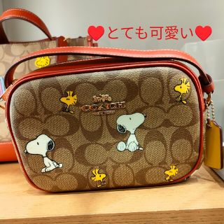 コーチ(COACH)の【めちゃ！かわいい】　コーチ　スヌーピー　ショルダーバッグ　カメラバッグ(ショルダーバッグ)