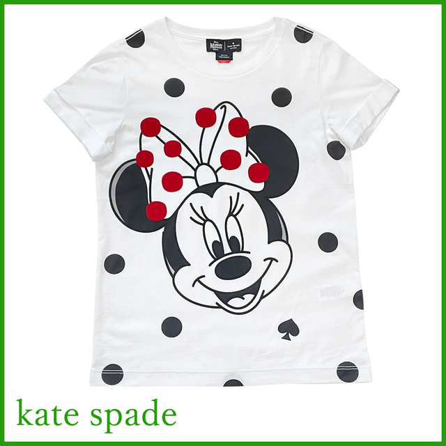 新品ケイトスペードkate spadeミニーちゃんTシャツ　白＃XXS#XS