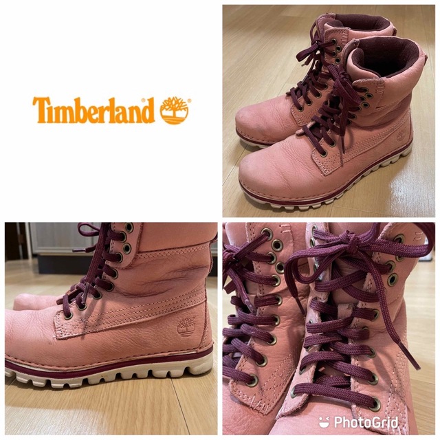 ティンバーランド　レディース　ブーツ　ピンク　23cm レディースの靴/シューズ(ブーツ)の商品写真