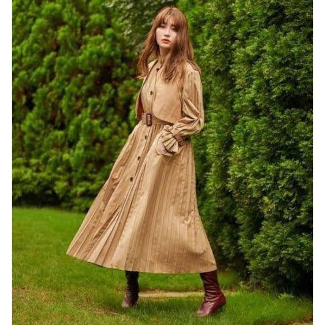herlipto Pleated 3way Trench Coat キャメル S | www.jarussi.com.br