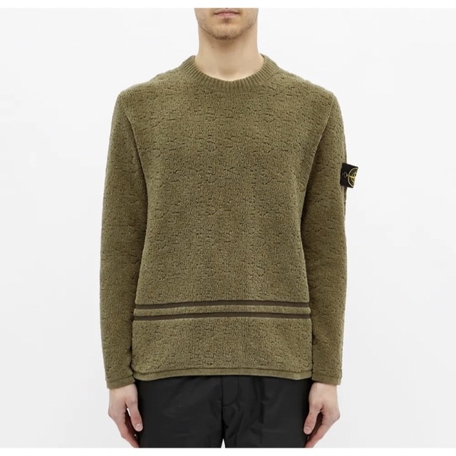 STONE ISLAND   STONE ISLAND knit sweater M olive セーターの通販 by