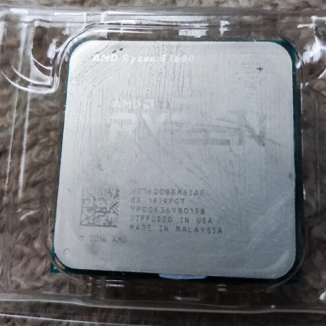 【動作確認済】AMD Ryzen5 1600 クーラー付