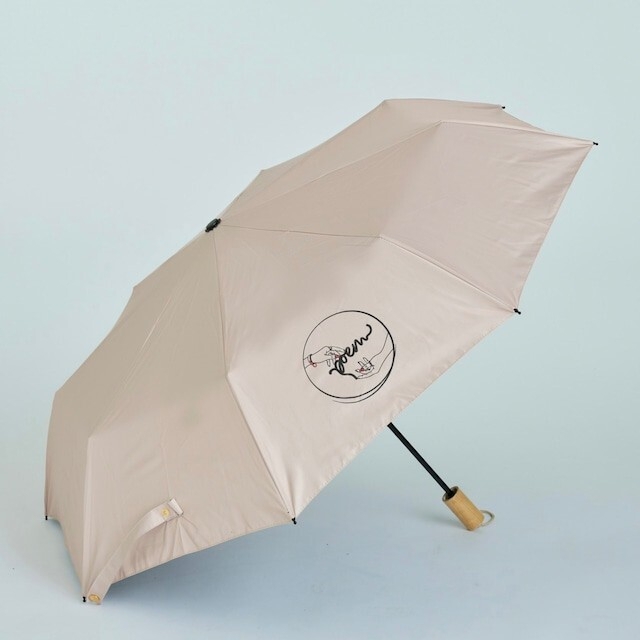 菅野結以ちゃんプロデュース Crayme,の日傘雨傘兼用傘 ライトベージュ