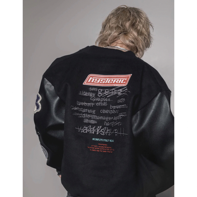 HYSTERIC GLAMOUR(ヒステリックグラマー)の【新品】HYSTERIC GLAMOUR×genzai 限定バーシティジャケット メンズのジャケット/アウター(スカジャン)の商品写真