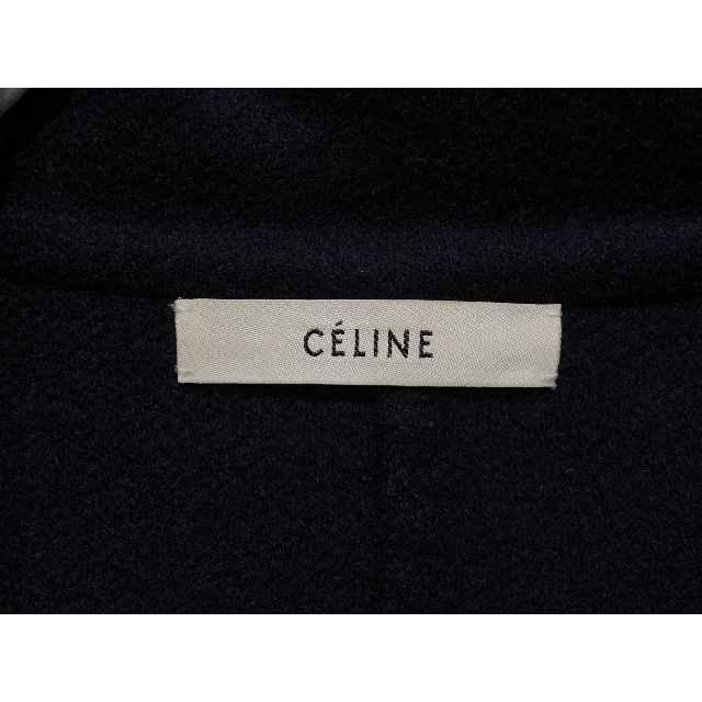 celine(セリーヌ)のセリーヌ　フィービー期　エッグクロンビーコート　カシミア　ネイビー　36 レディースのジャケット/アウター(ロングコート)の商品写真