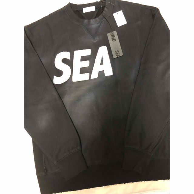 WINDANDSEA Damaged Crew neck ダスト加工スウェット ...