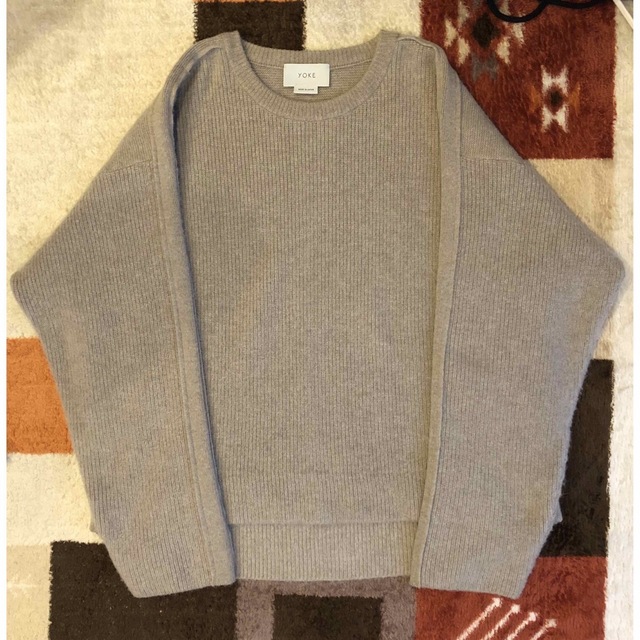 yoke ニット 7G OVERSIZED HALF CARDIGAN C/N