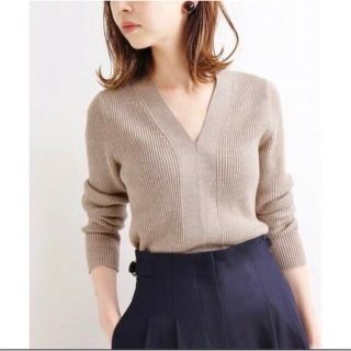 イエナ(IENA)の★専用★IENA 3x3リブ Vネックプルオーバー ベージュ イエナ(ニット/セーター)
