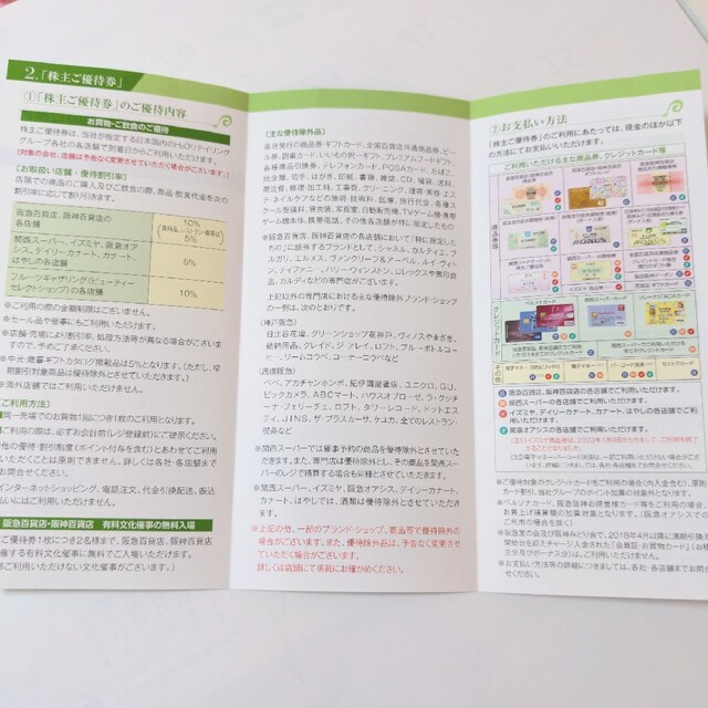 H 2 O エイチツーオー株主優待券枚 阪急・阪神百貨店、阪急オアシス