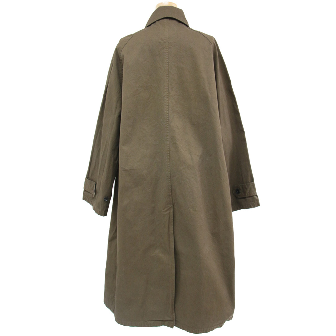 HARROW TOWN STORES ハロータウンストアーズ HTS コート ステンカラーコート ロング アウター 22秋冬 ブラウン 茶 44 コットン BALMACAAN COAT バルカマーンコート カジュアル ブランド シンプル 無地 通勤 通学 【レディース】【美品】【K3586】