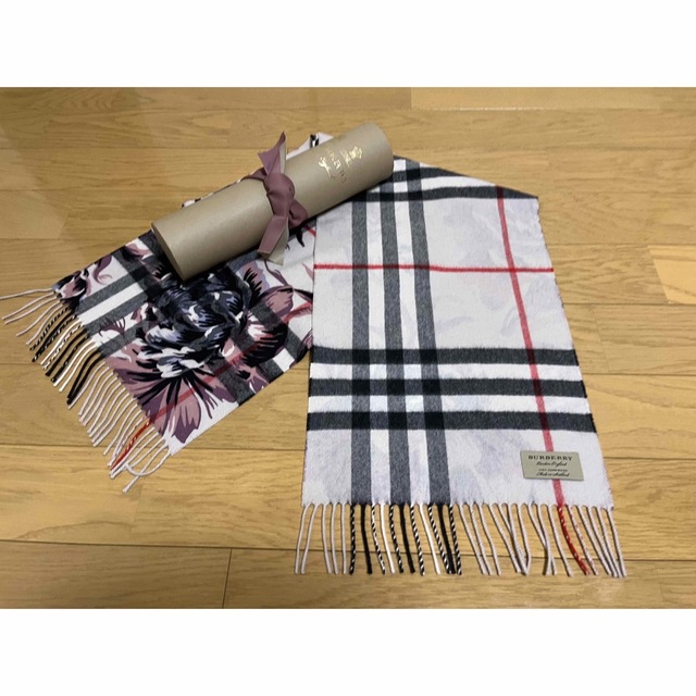 数量限定価格!! - BURBERRY BURBERRY カシミア100％ 花柄 未使用に近い