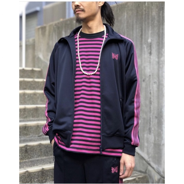 Needles トラックジャケット ネイビー×ピンク 人気完売品-
