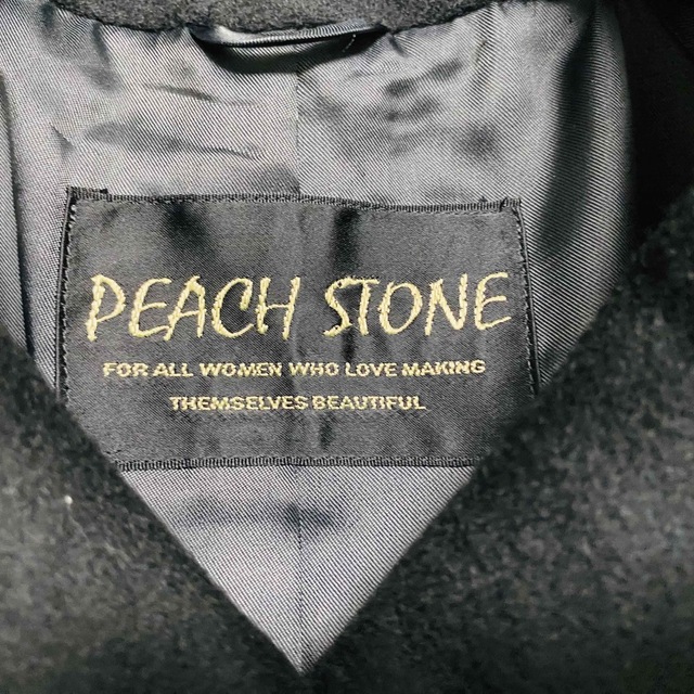 ART VINTAGE(アートヴィンテージ)の90年代ビンテージ　PEACH STONE カシミヤ100% ビッグサイズコート レディースのジャケット/アウター(ロングコート)の商品写真