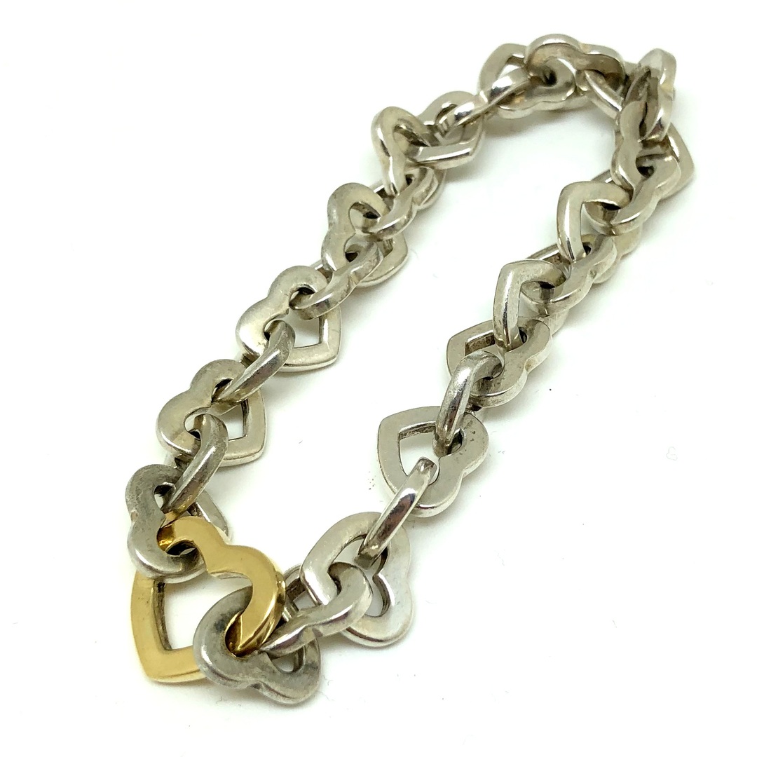 TIFFANY&Co. チェーンブレスレット ハートリンク SV925 750 ブランド品