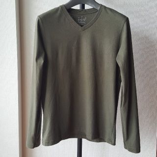 ムジルシリョウヒン(MUJI (無印良品))の無印良品　オーガニックコットン　Vネック長袖Tシャツ(Tシャツ/カットソー(七分/長袖))