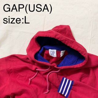 ギャップ(GAP)のGAP(USA)ビンテージリブボーダースウェットパーカ(パーカー)