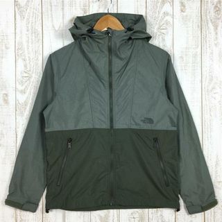 ザノースフェイス(THE NORTH FACE)のWOMENs M  ノースフェイス コンパクト ジャケット Compact Jacket ウィンドシェル フーディ NORTH FACE NPW71830 グリーン系(その他)