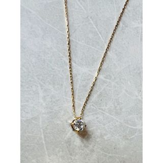 ヨンドシー(4℃)の【値下げ！！】18K ゴールドネックレス　一粒(ネックレス)