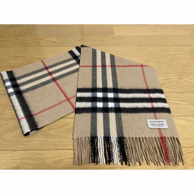 BURBERRY バーバリー マフラー カシミア100％ キャメル 【おすすめ