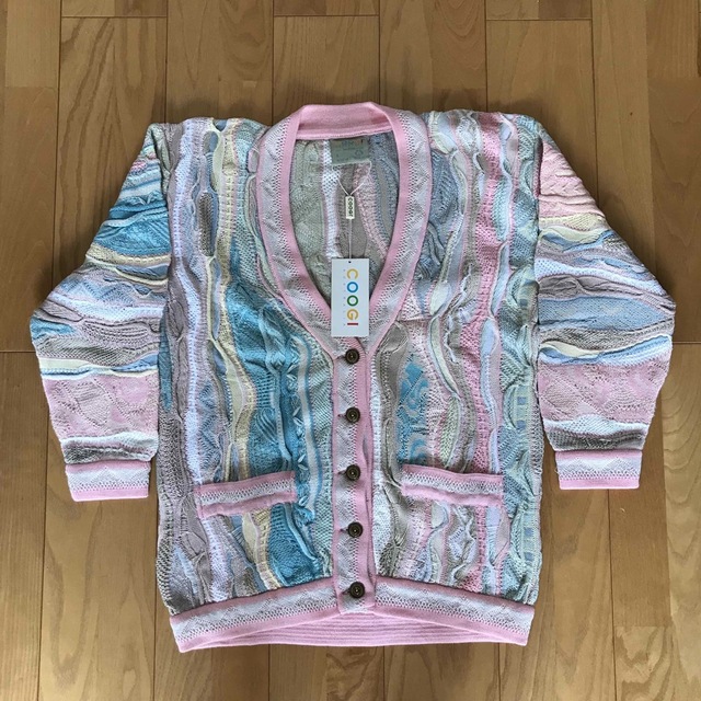 dead stock】90s COOGI 3Dニット カーディガン