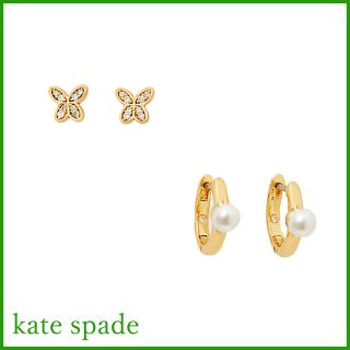 ケイトスペードニューヨーク(kate spade new york)の新品ケイトスペードkate spade蝶々＆フープピアス(ピアス)