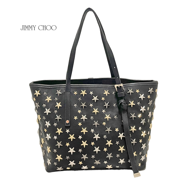 JIMMY CHOO - 新品ジミーチュウJimmy Choo星スタッズトートバッグSASHA(サシャS黒