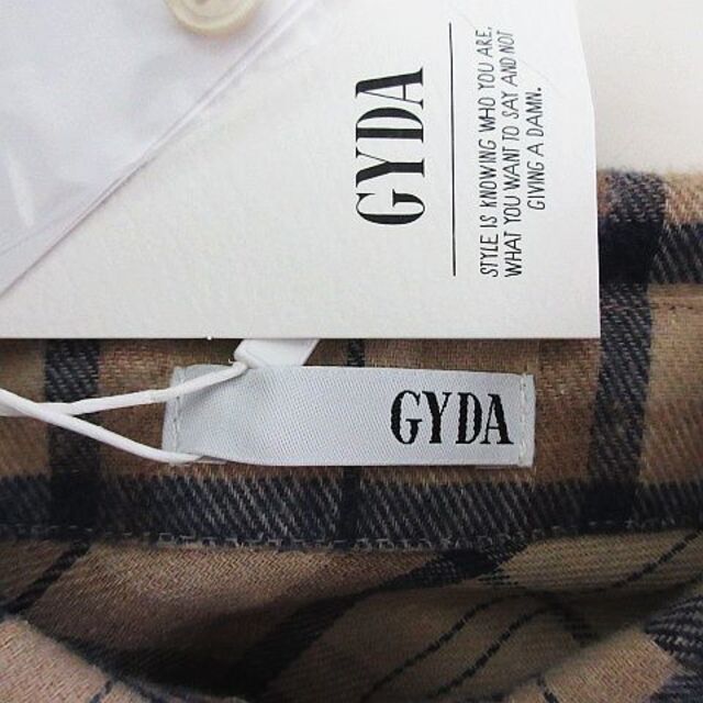 GYDA(ジェイダ)のジェイダ GYDA シャツ ブラウス 長袖 チェック ルーズ F アイボリー レディースのトップス(シャツ/ブラウス(長袖/七分))の商品写真