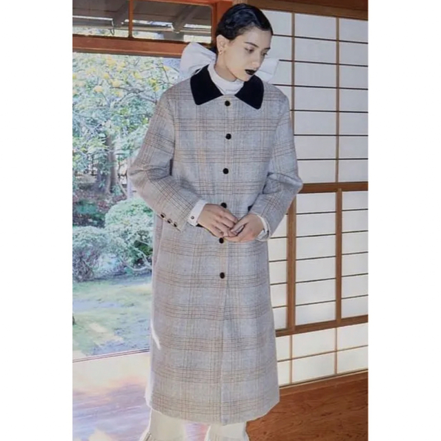 ★完売品★ bibiy GRAY CHECKED LONG COAT