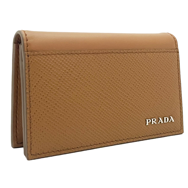 PRADA(プラダ)の新品プラダ　メンズ  カードケース  キャメル  2MC122  PRADA メンズのファッション小物(名刺入れ/定期入れ)の商品写真