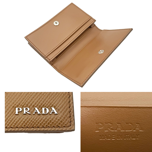 PRADA(プラダ)の新品プラダ　メンズ  カードケース  キャメル  2MC122  PRADA メンズのファッション小物(名刺入れ/定期入れ)の商品写真